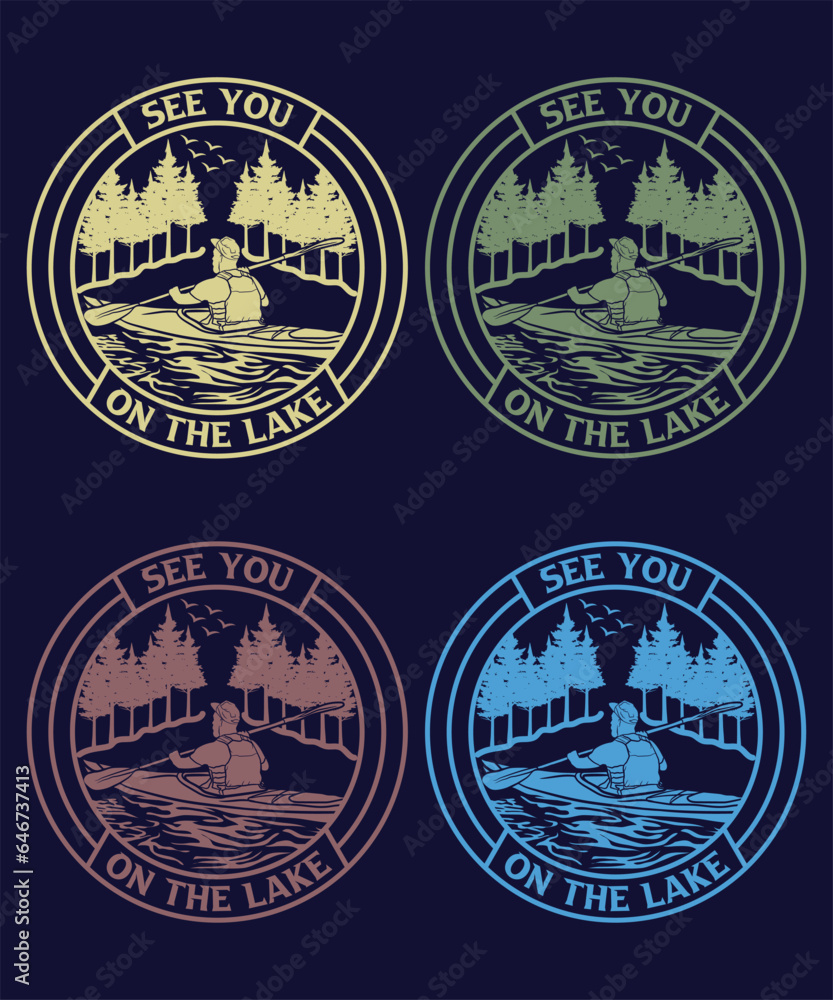 See You On the Lake Vector Graphic