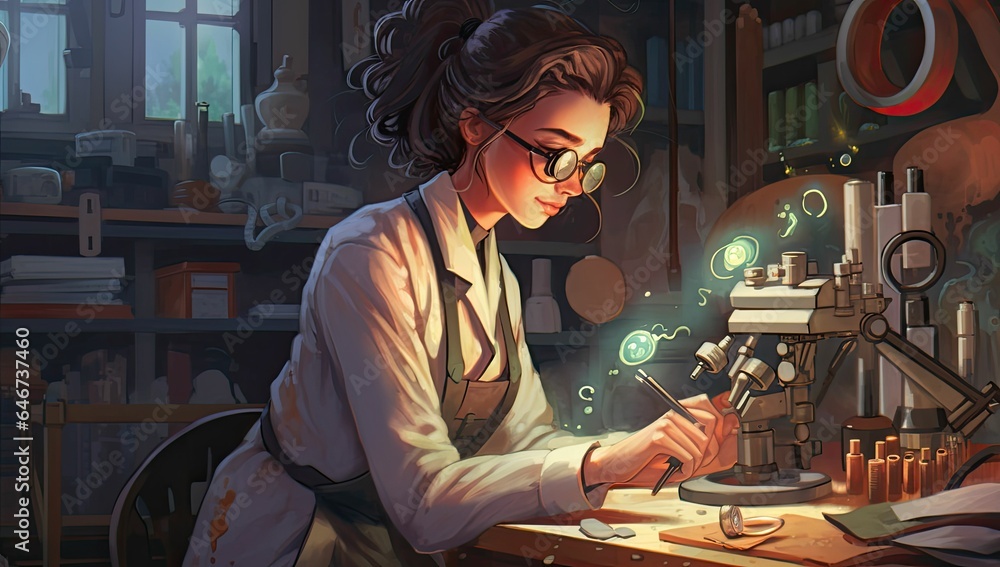 female scientist conducting cutting-edge research in the laboratory