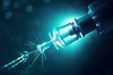 Vaccine needle​ syringe​ hypodermic​ injection single dose for prevention​ immune treatment​ illness​ virus​