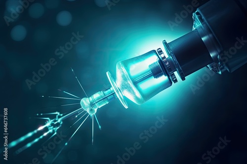 Vaccine needle​ syringe​ hypodermic​ injection single dose for prevention​ immune treatment​ illness​ virus​ photo