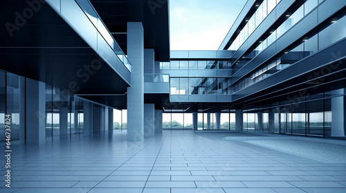 Modern and contemporary bulding made from glass and metallic materials eficient and luxury designed 