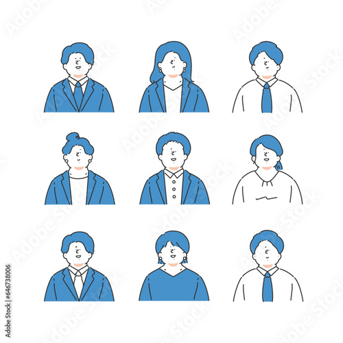 ビジネスパーソンのイラストセット