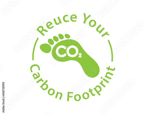 Reduce your carboon footprint stamp icon. Clipart image isolated on white background