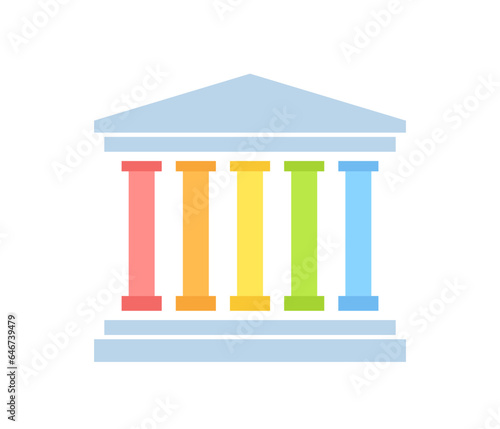 Five pillars diagram. Clipart image