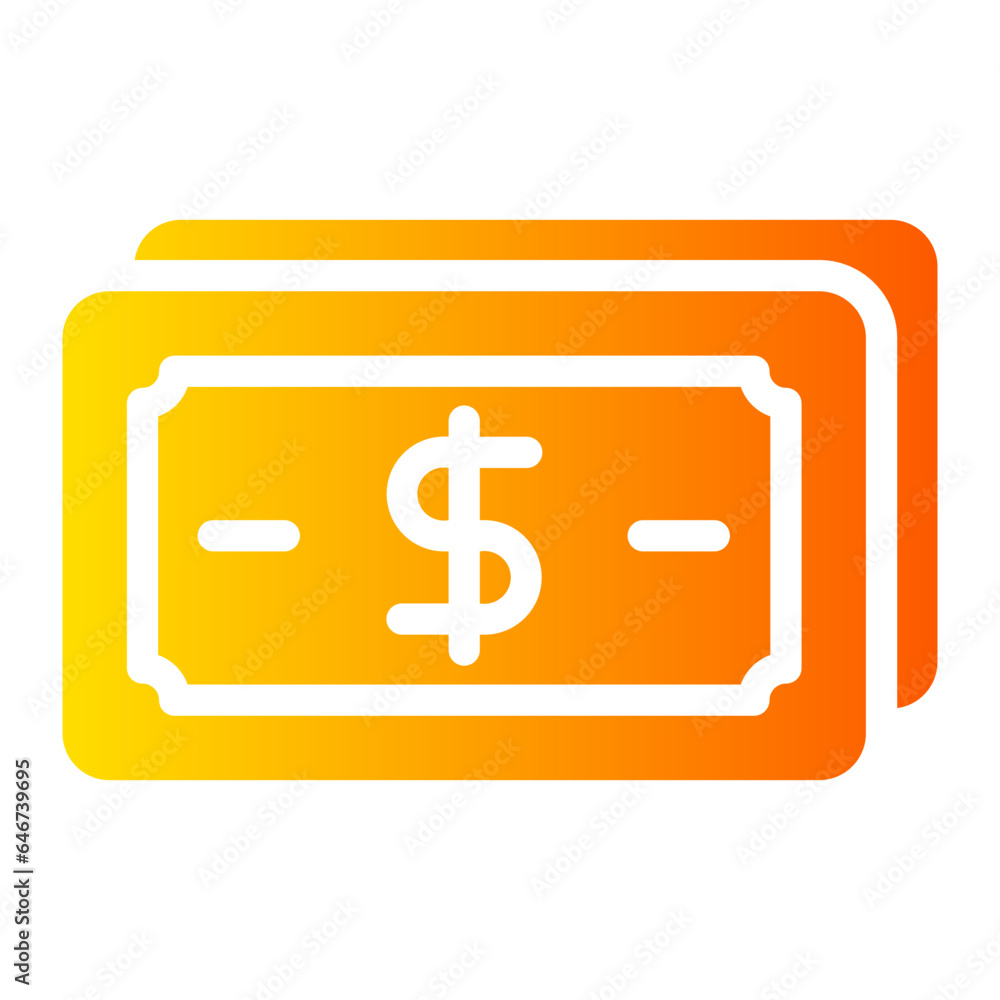 cash gradient icon cash gradient icon