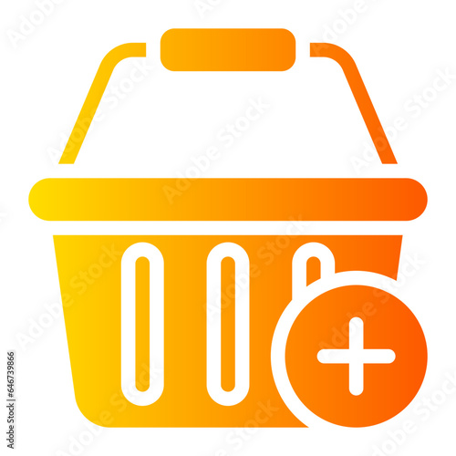 shopping basket gradient icon