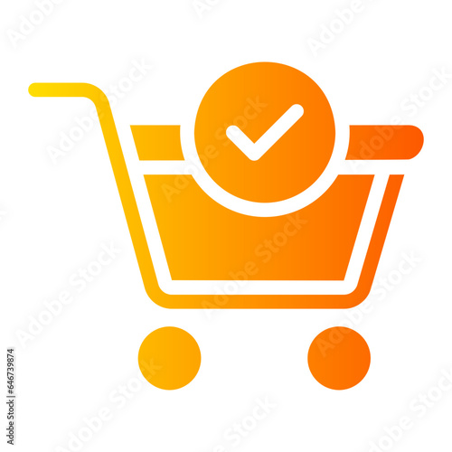 shopping cart gradient icon