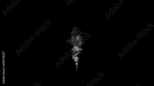 Small smoke with transparent background - Trail of rising smoke with alpha channel. Animation