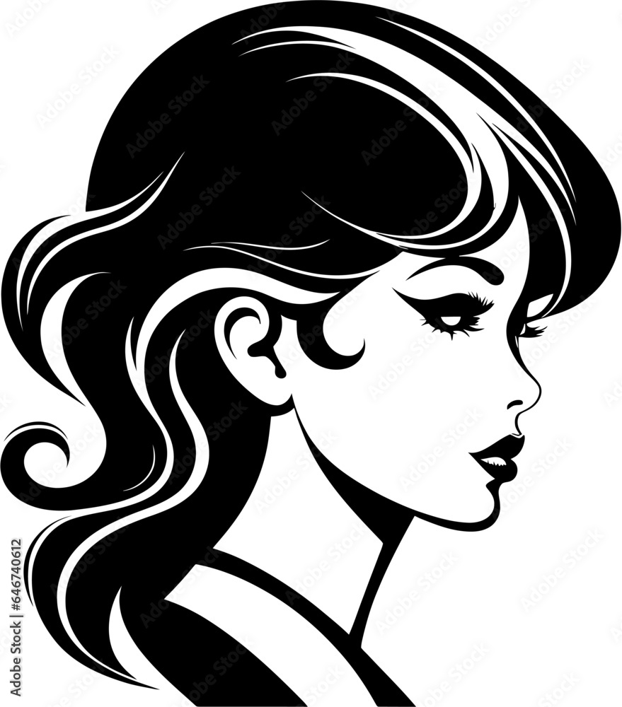 A stunning vector illustration of a young woman's face, exuding grace and beauty. This meticulously crafted artwork showcases intricate details, from flawless skin to captivating eyes and luscious hai A stunning vector illustration of a young woman's face, exuding grace and beauty. This meticulously crafted artwork showcases intricate details, from flawless skin to captivating eyes and luscious hai