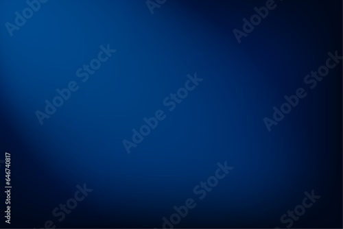 Dark Blue wall with subtle spotlight from left top corner. Vector Illustration. 
