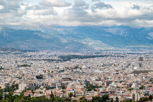 Aerial cityscape view of Athens Greece © Mirko