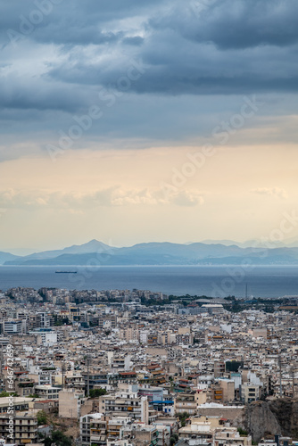 Aerial cityscape view of Athens Greece © Mirko