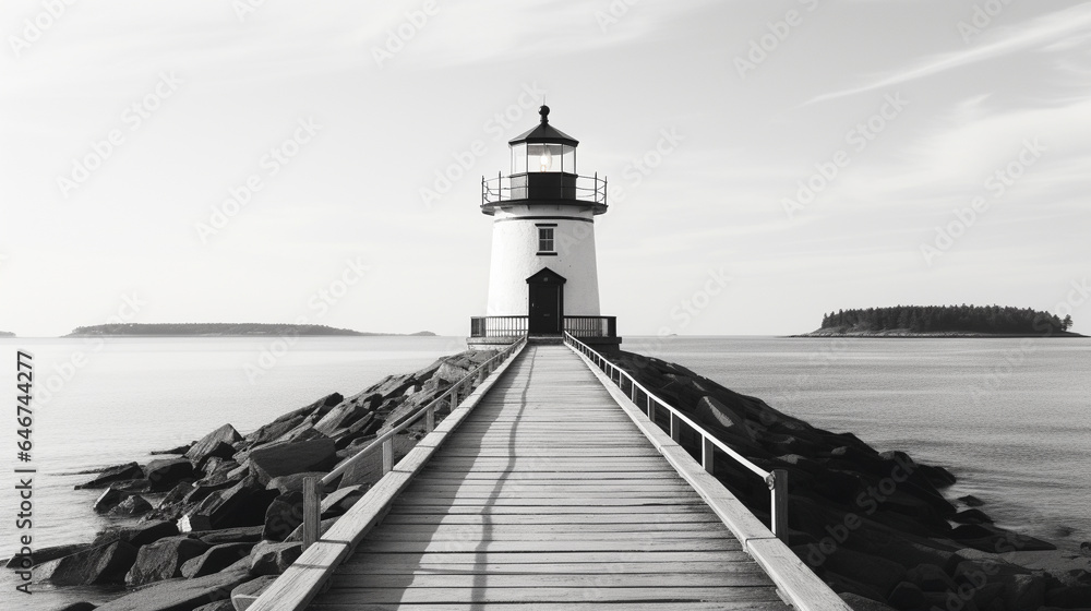 lighthouse on the coast UHD wallpaper Stock Photographic Image