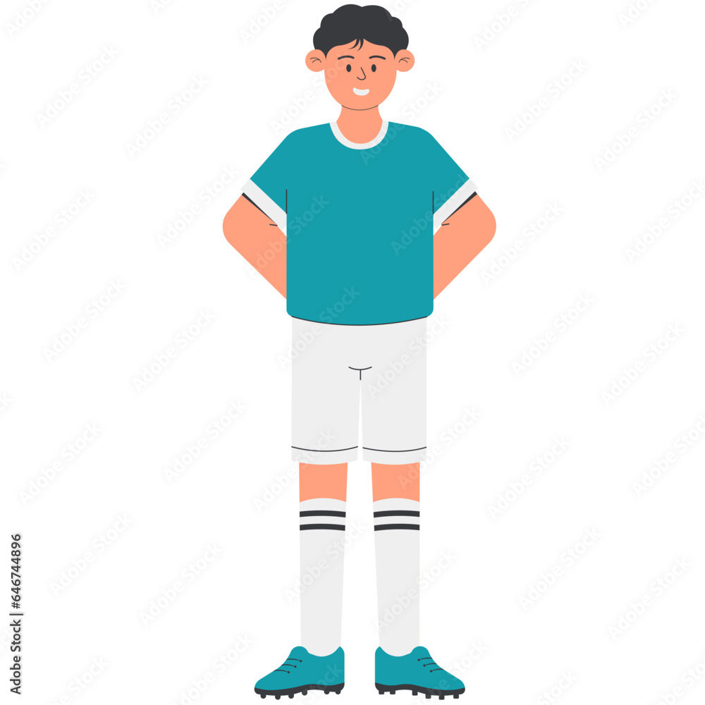 Male Soccer Athlete Illustration