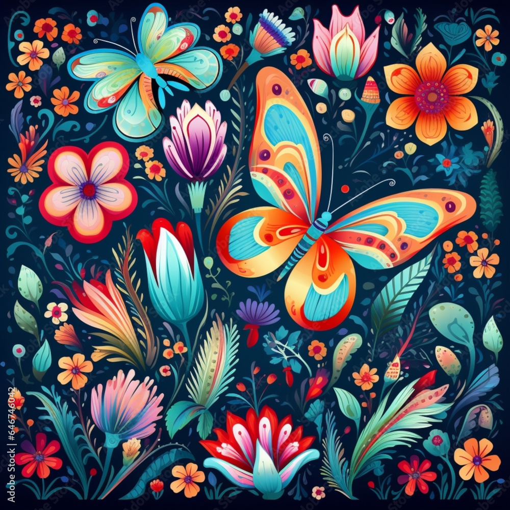 seamless floral pattern butterfly seamless floral pattern butterfly