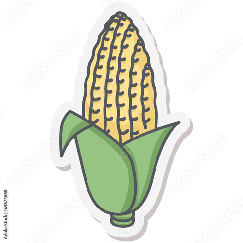 Corn Healthy Vegetable Vegetarian Ingredients Sticker Bullet Journal