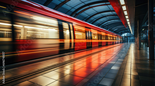 subway train in motion photo