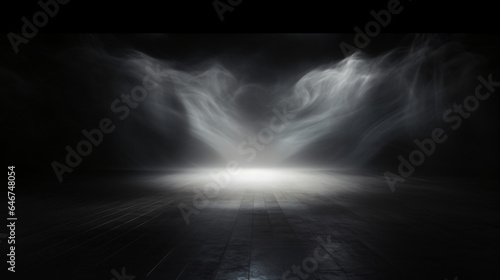 Abstract dark concentrate floor scene