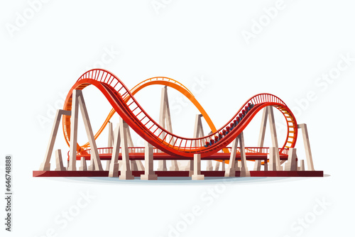 roller coaster vector flat minimalistic isolated illustration photo