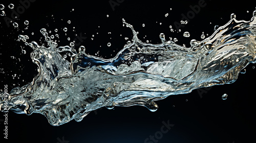 water splash isolated on black UHD wallpaper Stock Photographic Image 