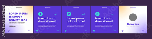 simple carousel template for social media posts