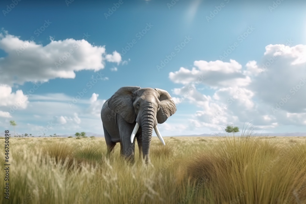 Naklejka premium Elephant in the savannah