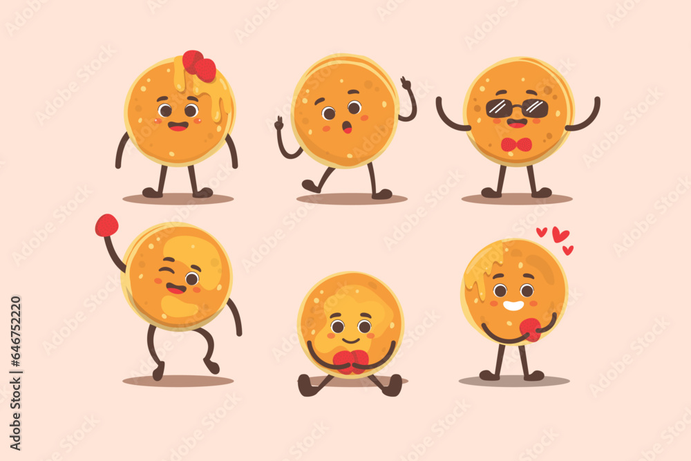 Pancake Kawaii Character Illustration Pancake Kawaii Character Illustration