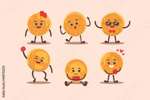 Pancake Kawaii Character Illustration