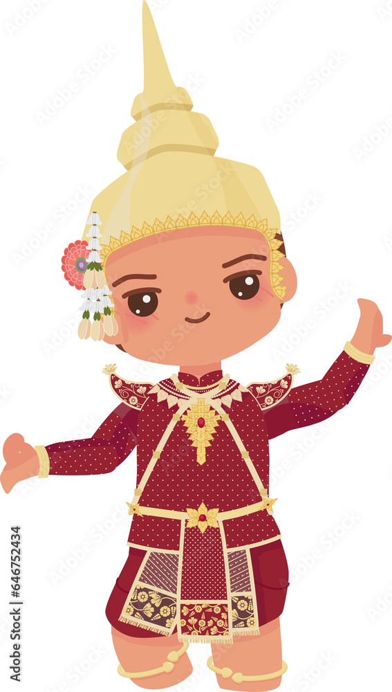 cute Sung thong Thai folktale character masked dance cute Sung thong Thai folktale character masked dance