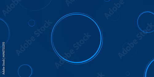 Empty Dark Futuristic Sci Fi Big Hall Room With Lights And Circle Shaped Neon Light On Refelction Surface 3D Rendering Illustration