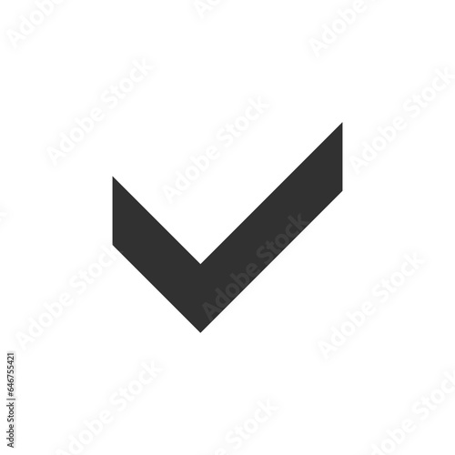 Free Download Check mark icon. Monochrome black and white symbol - GFXLoad