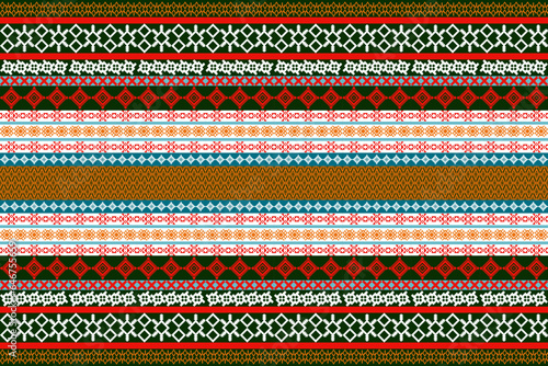 Abstract pattern, seamless floral, ikat work, geometric shapes, Indian tribal pattern, tulki Yellow Red Blue Orange white for textiles prints rugs cushions bed sheets.