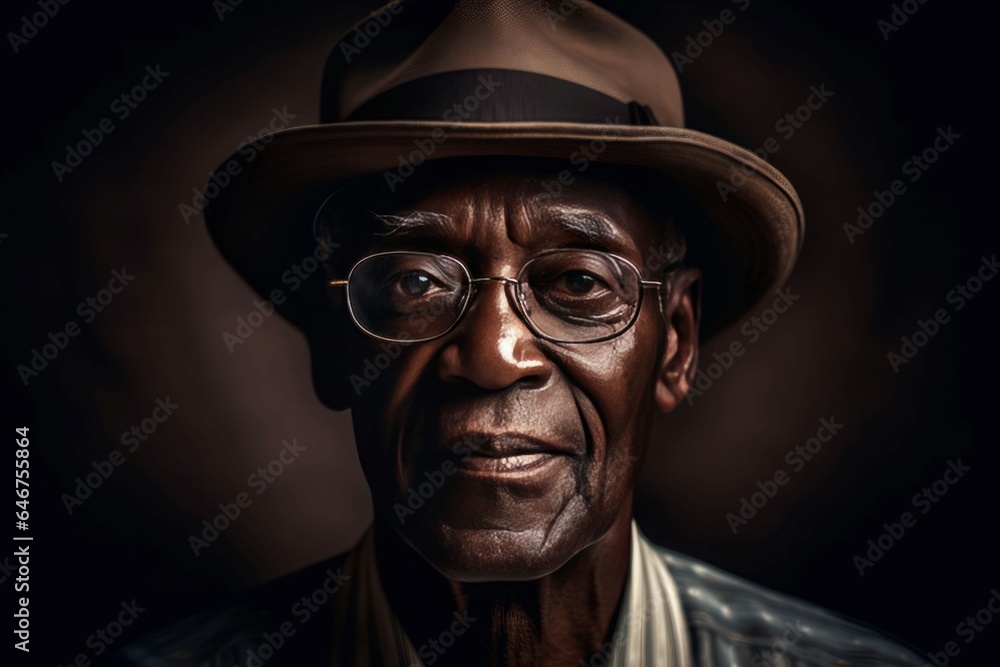 Black man old portrait mature. Generate Ai Black man old portrait mature. Generate Ai