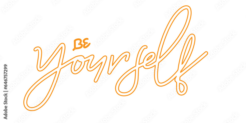 be yourself art line and vector - obrazy, fototapety, plakaty 