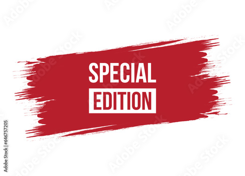 Brush style special edition banner vector design illustration