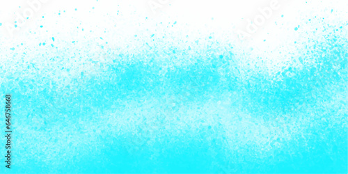 White and blue color frozen ice surface design abstract background. blue and white watercolor paint splash or blotch background with fringe grunge wash and bloom design