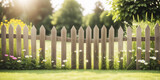 garden fence with flowers