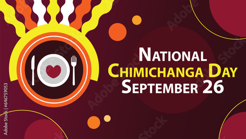 National Chimichanga Day vector banner design. Happy National Chimichanga Day modern minimal graphic poster illustration.
