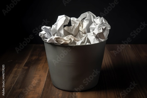 Paper trash can. Generate Ai