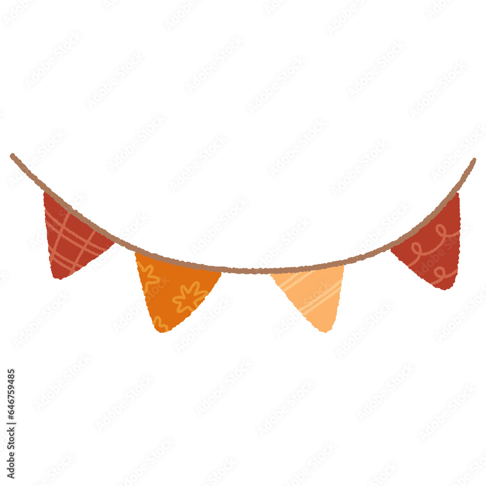 Obraz premium flag watercolor autumn Harvest festival Fall party invitation banner. Happy Thanksgiving and birthday decor