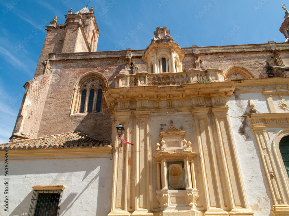 Iglesia de Santiago en Utrera perteneciente a la comarca agrícola de La Campiña, en la provincia de Sevilla,Andalucía, España.