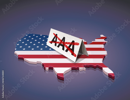 United States of America Downgrade (dark background)