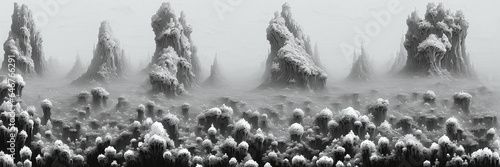 Fantasy landscape. Digital ...