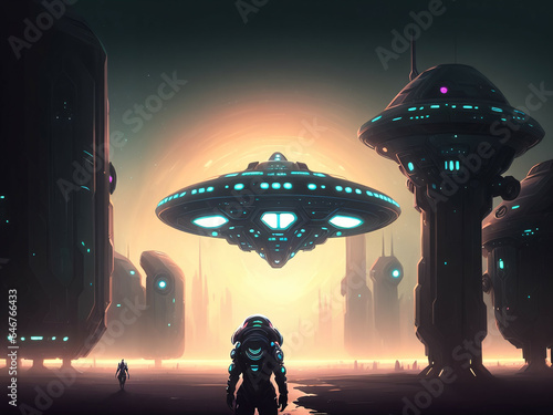 Alien Spaceship, Digital il...