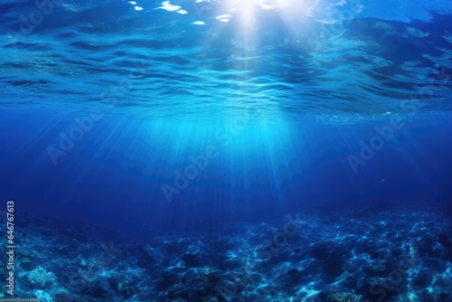 Sun rays illuminating the underwater world © Virginie Verglas