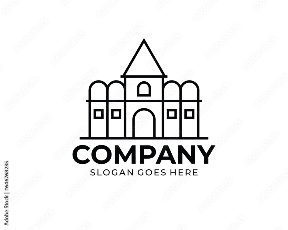 Fototapeta premium European style building logo design