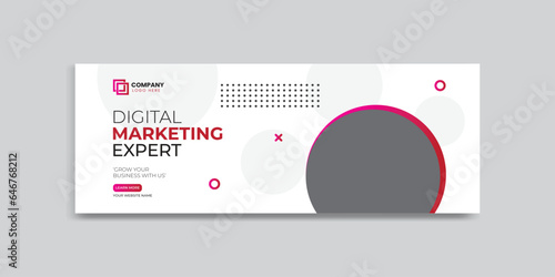 marketing agency social media cover banner design. corporate business creative social media cover banner post template