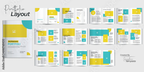 Minimal Portfolio Brochure Layout Architecture and interior portfolio layout Graphic Design Portfolio