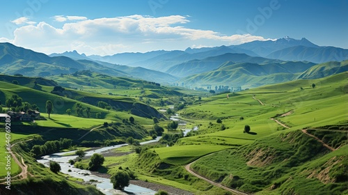 rural view of green valley © MBRAMO