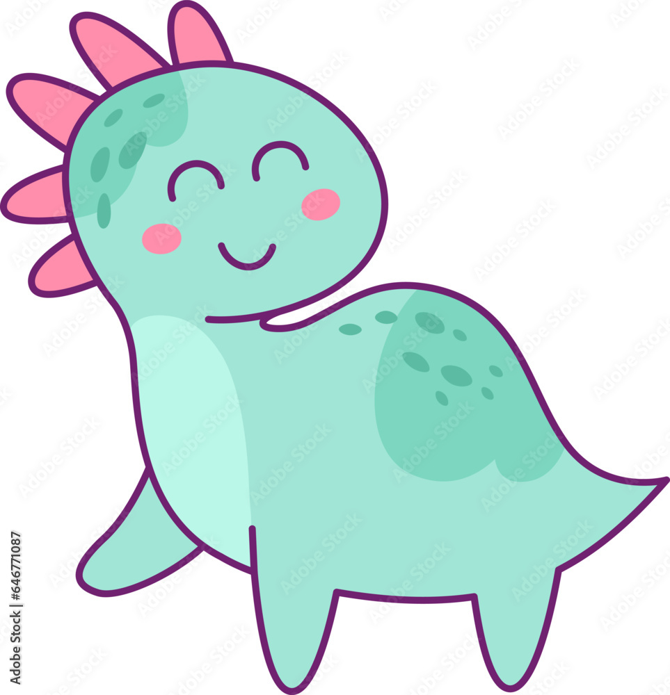 Obraz premium Childish Kid Dinosaur